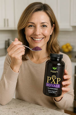 lady eating pxp royale